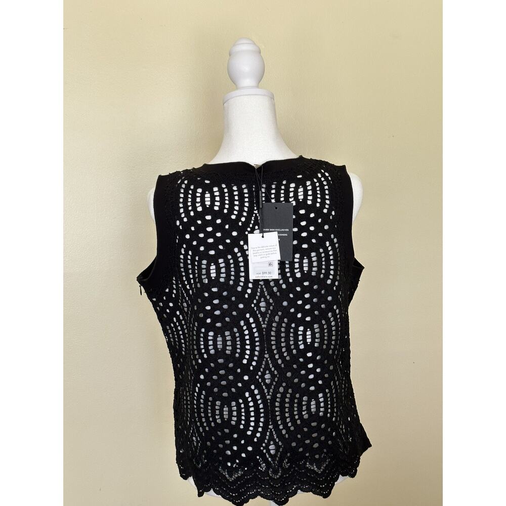 Calvin Klein Black Top Size 10 New with Tags Womens Dressy‎ Business Casual Top - Picture 11 of 16